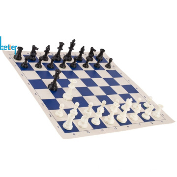 Juego de ajedrez de silicona con tapete de ajedrez de tablero de ajedrez
